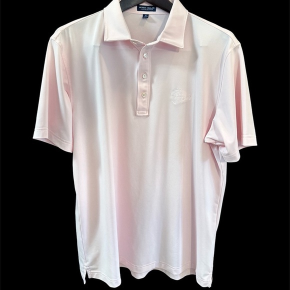 EUC Peter Millar Polo Shirt Mens X-Large Pink Crown Crafted Golf Performance - Picture 1 of 5